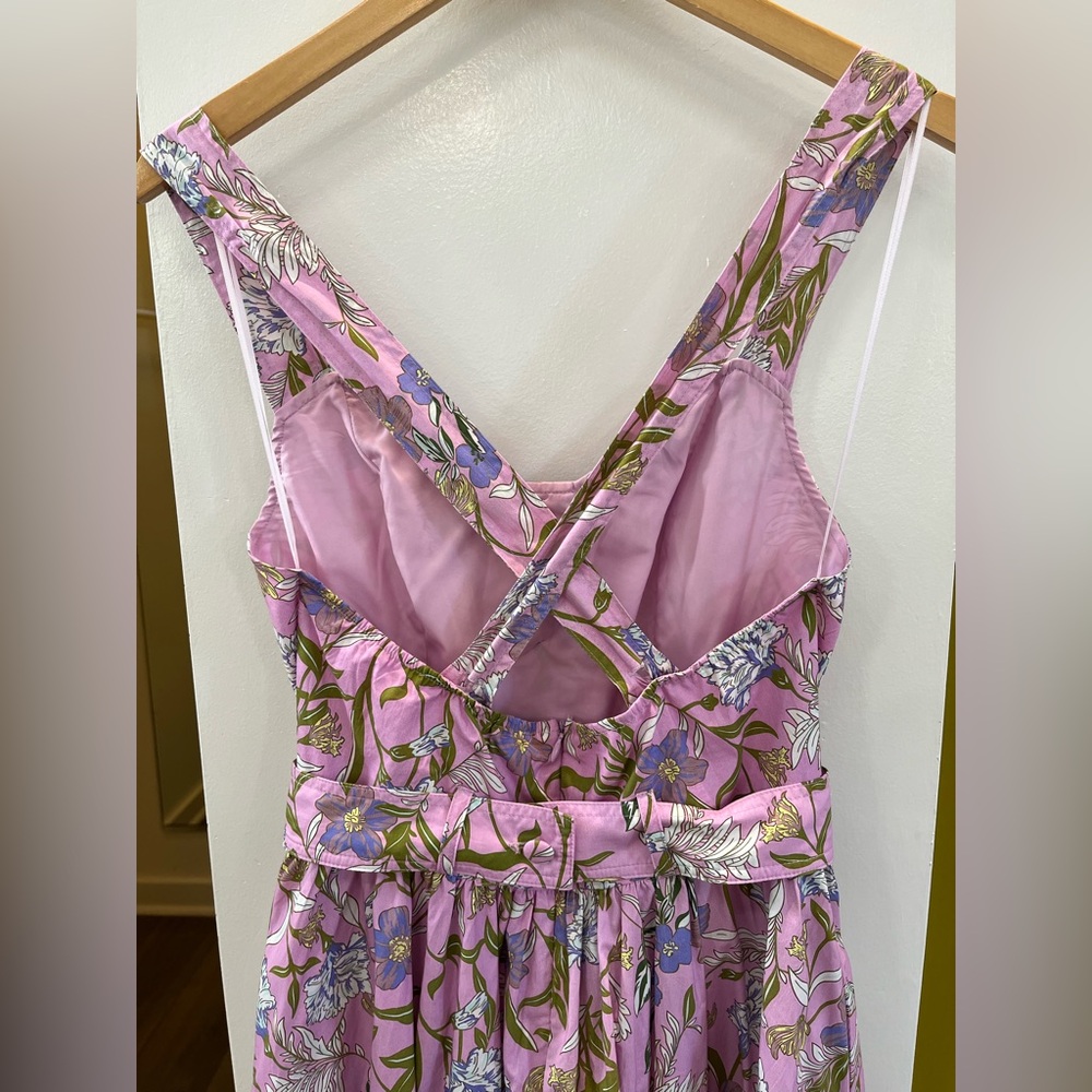 LILAC FLORAL PRINT MAXI DRESS - Picture 4 of 6